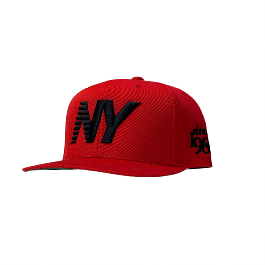 Red x Blk NY Balance Snapback