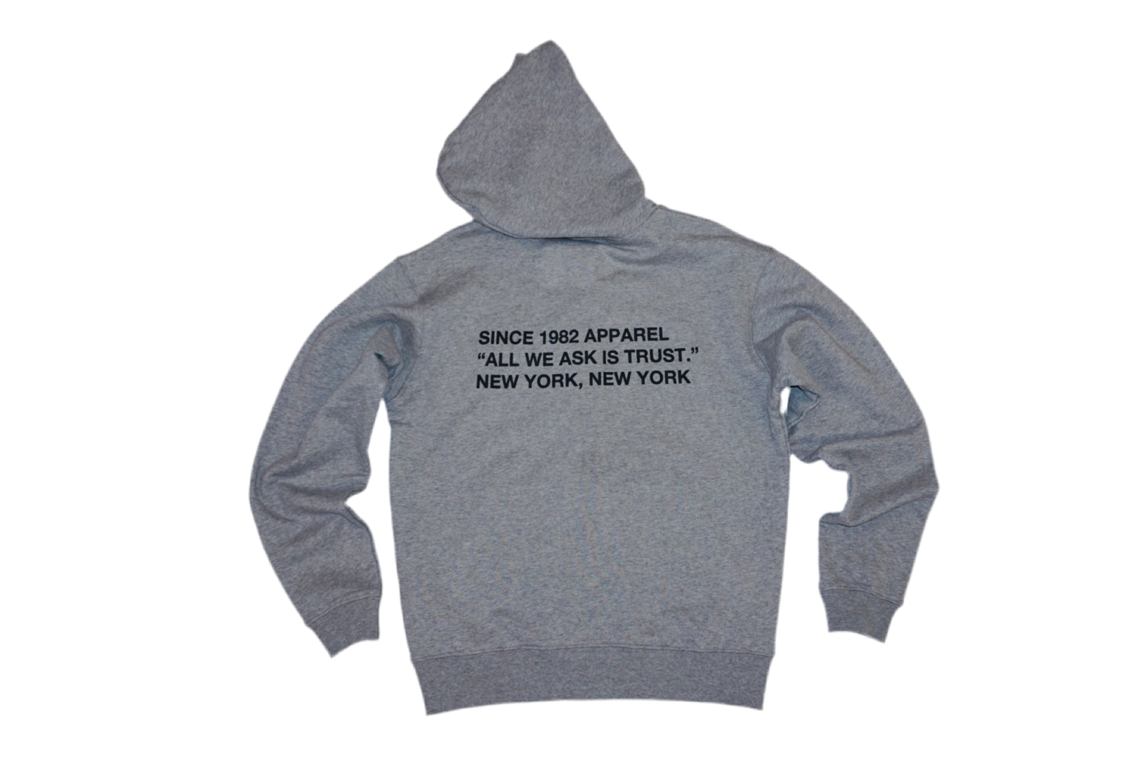 Grey Info Zip Up Hoodie